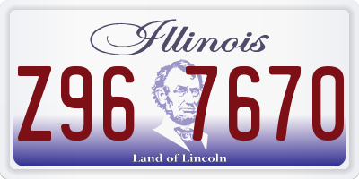 IL license plate Z967670