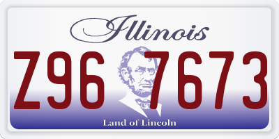 IL license plate Z967673