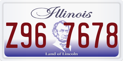 IL license plate Z967678