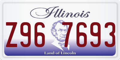 IL license plate Z967693