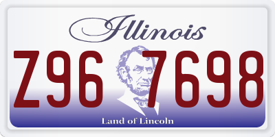 IL license plate Z967698