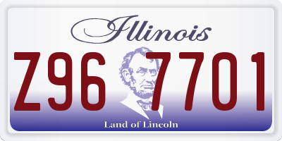 IL license plate Z967701