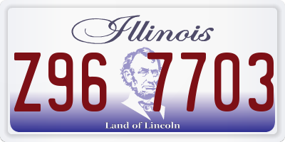 IL license plate Z967703