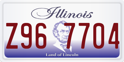IL license plate Z967704