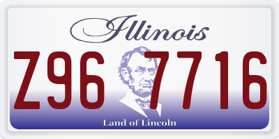 IL license plate Z967716