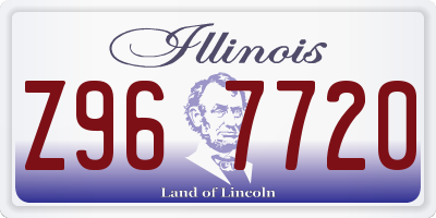 IL license plate Z967720