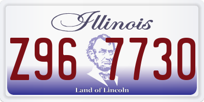 IL license plate Z967730