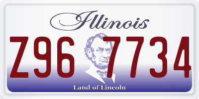 IL license plate Z967734