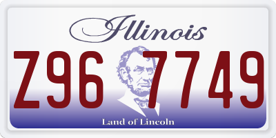 IL license plate Z967749