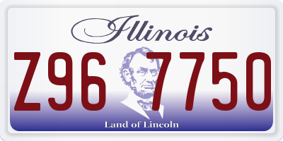 IL license plate Z967750