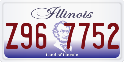 IL license plate Z967752