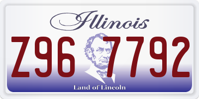 IL license plate Z967792