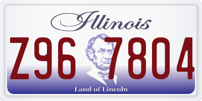 IL license plate Z967804