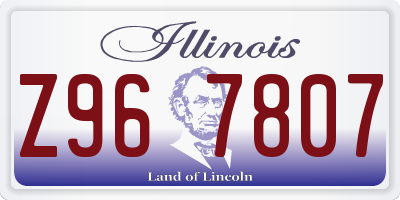 IL license plate Z967807