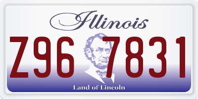 IL license plate Z967831