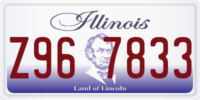 IL license plate Z967833