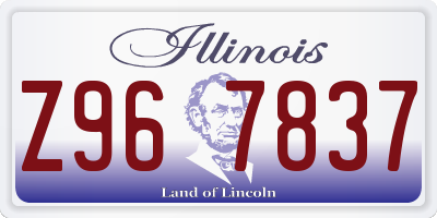 IL license plate Z967837