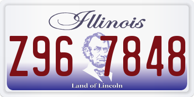 IL license plate Z967848