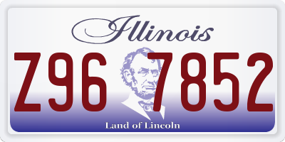 IL license plate Z967852