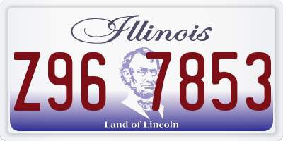 IL license plate Z967853