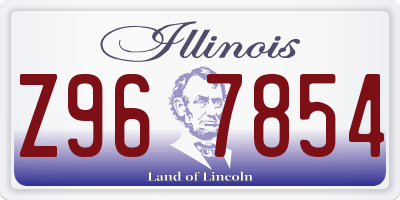 IL license plate Z967854