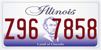 IL license plate Z967858