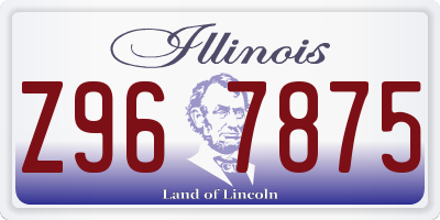 IL license plate Z967875