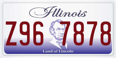 IL license plate Z967878