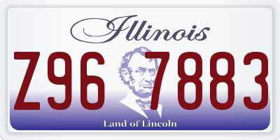 IL license plate Z967883