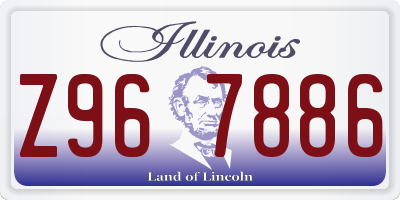 IL license plate Z967886