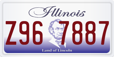 IL license plate Z967887