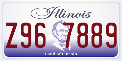 IL license plate Z967889
