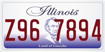 IL license plate Z967894
