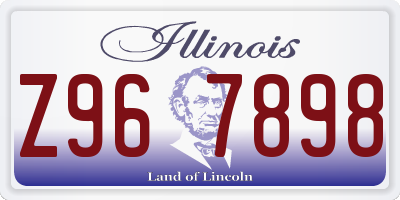 IL license plate Z967898