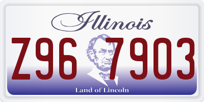 IL license plate Z967903