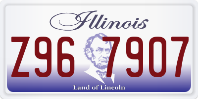 IL license plate Z967907