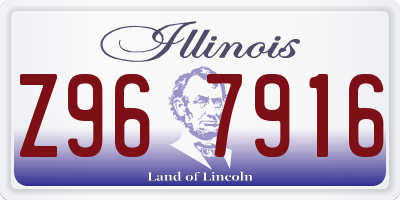 IL license plate Z967916