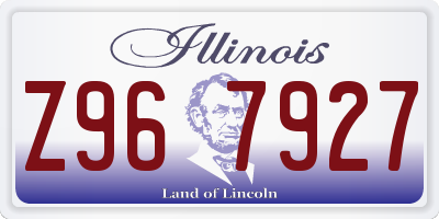 IL license plate Z967927