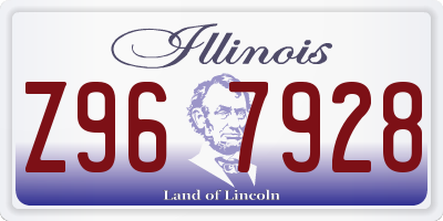 IL license plate Z967928