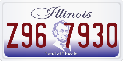 IL license plate Z967930