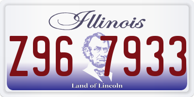 IL license plate Z967933