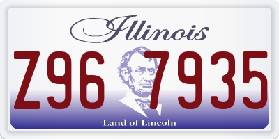IL license plate Z967935