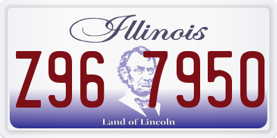 IL license plate Z967950