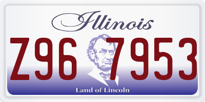 IL license plate Z967953