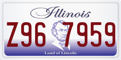 IL license plate Z967959
