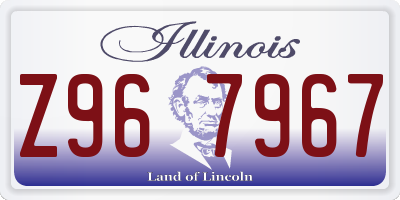 IL license plate Z967967