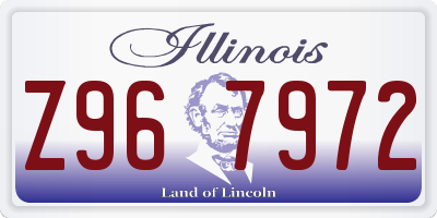 IL license plate Z967972