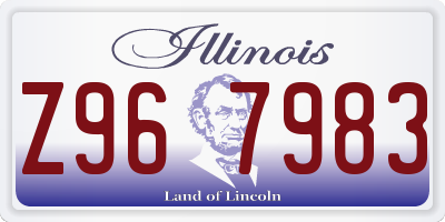 IL license plate Z967983