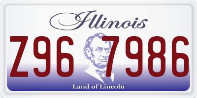 IL license plate Z967986