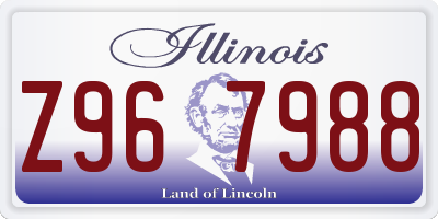 IL license plate Z967988